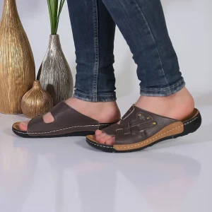 صندل مردانه برند شهپر مدل ماهان ۱۰۱ (قهوه ای)