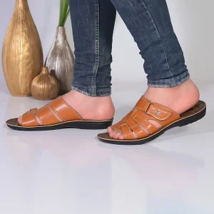 صندل مردانه برند شهپر مدل مهران ۱۰۶ (عسلی)