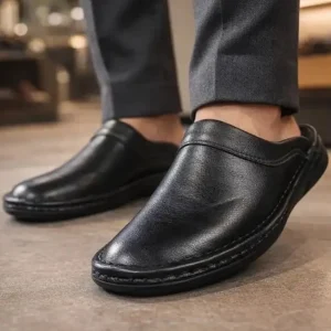 صندل مردانه برند شهپر مدل کلارک ۱۰۱ (مشکی)
